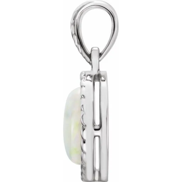 Leaf Cabochon Pendant Image 2 Scirto's Jewelry Lockport, NY