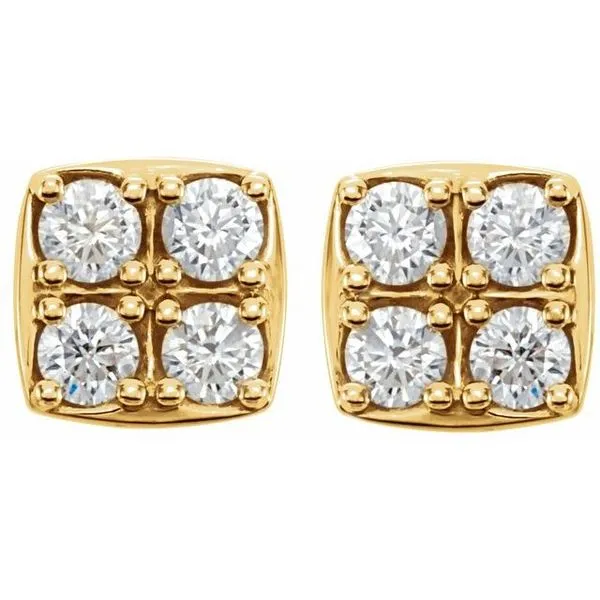 Cluster Earrings Image 2 James & Williams Jewelers Berwyn, IL