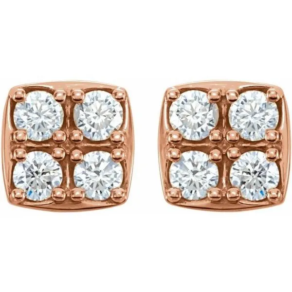 Cluster Earrings Image 2 James & Williams Jewelers Berwyn, IL