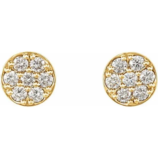Cluster Earrings Image 2 James & Williams Jewelers Berwyn, IL