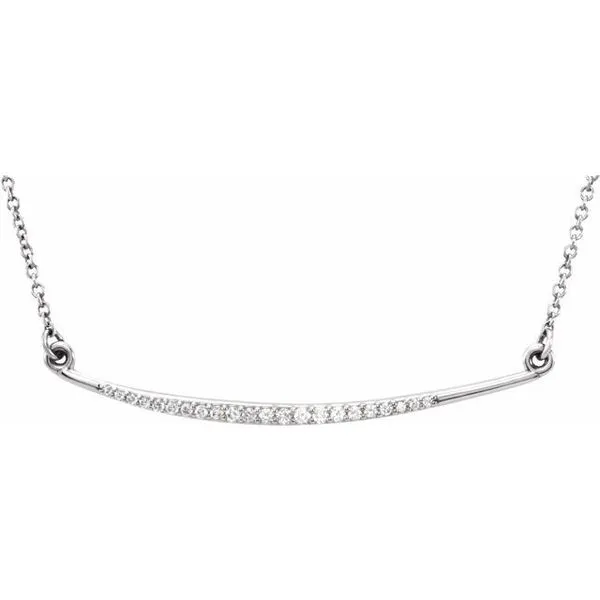 Curved Bar Necklace James & Williams Jewelers Berwyn, IL