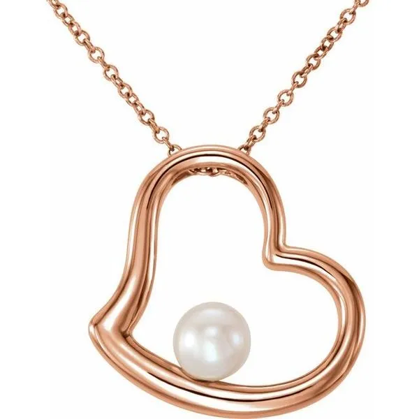 Pearl Heart Necklace Scirto's Jewelry Lockport, NY