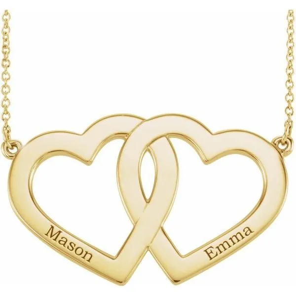 Family Engravable Heart Necklace Image 3 James & Williams Jewelers Berwyn, IL