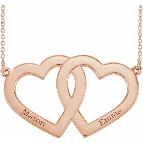 Family Engravable Heart Necklace Image 3 James Wolf Jewelers Mason, OH