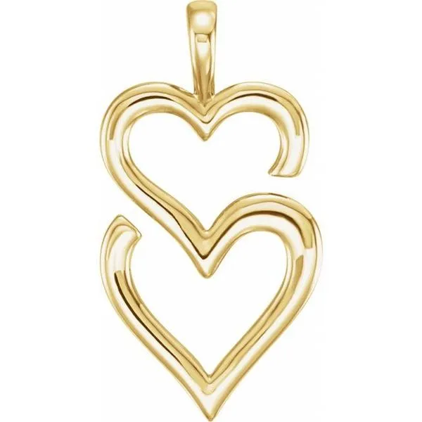 Double Heart Pendant Scirto's Jewelry Lockport, NY