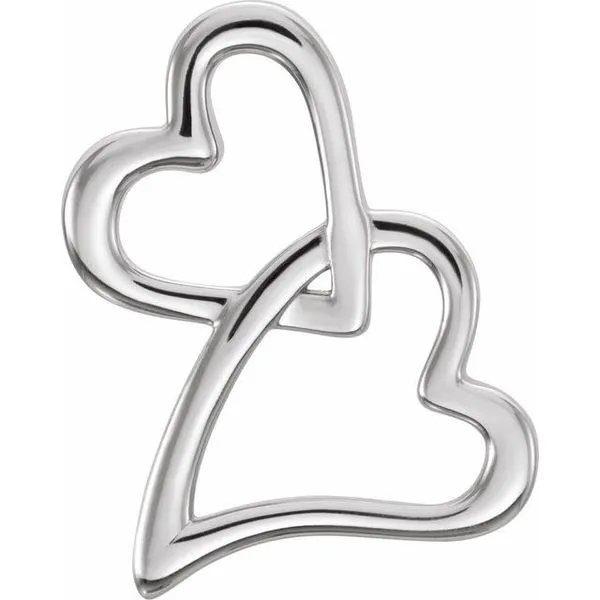Double Heart Slide Pendant James & Williams Jewelers Berwyn, IL