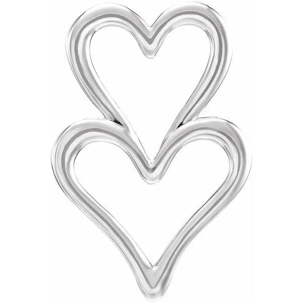 Double Heart Slide Pendant J. Meredith Jewelers Delafield, WI