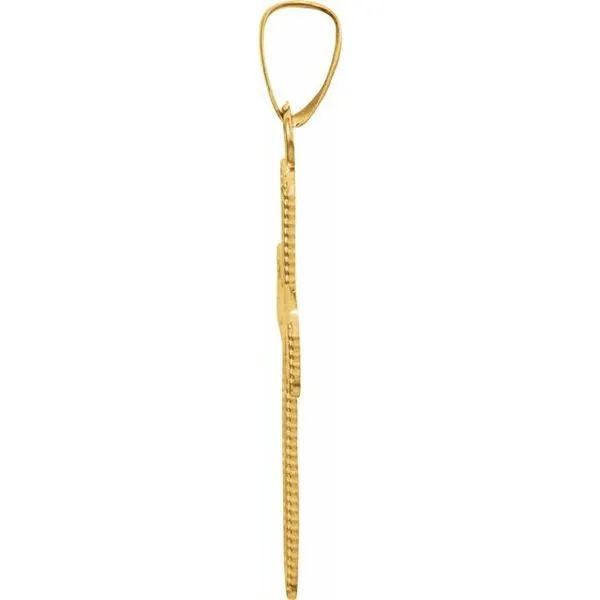 Milgrain Cross Pendant Image 2 Scirto's Jewelry Lockport, NY