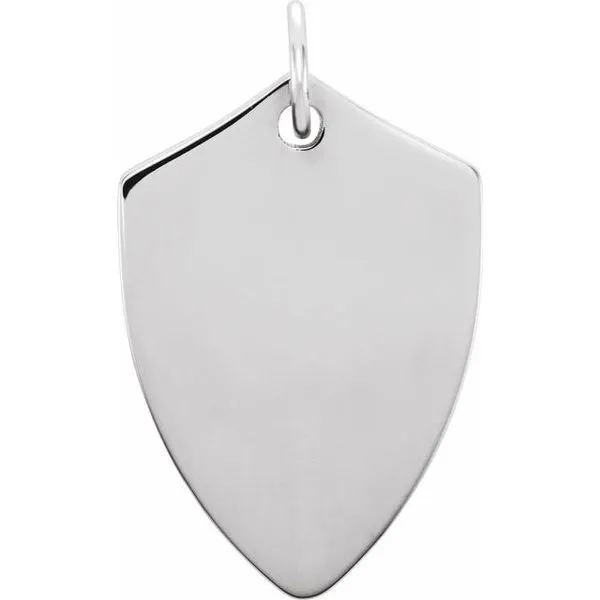 Engravable Shield Pendant James & Williams Jewelers Berwyn, IL