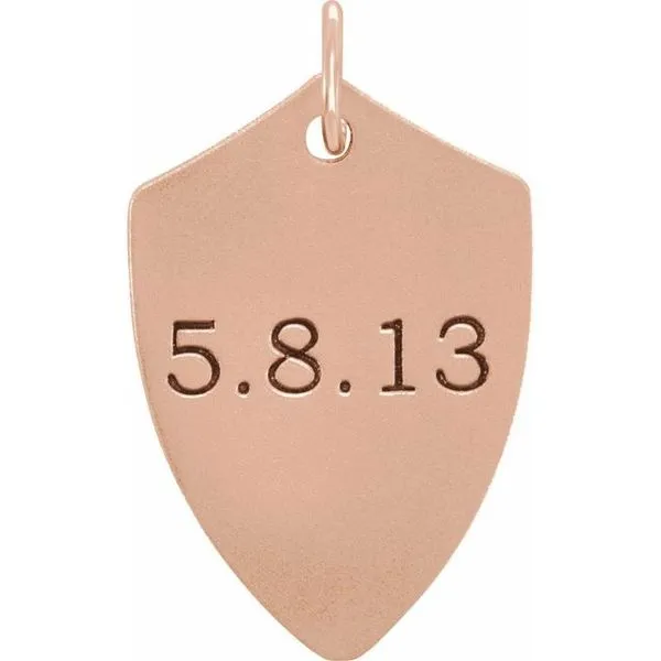 Engravable Shield Pendant Image 3 Rasmussen Jewelers Spanish Fork, UT
