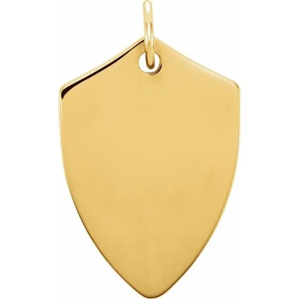 Engravable Shield Pendant Hopman Jewelers Elkhart, IN