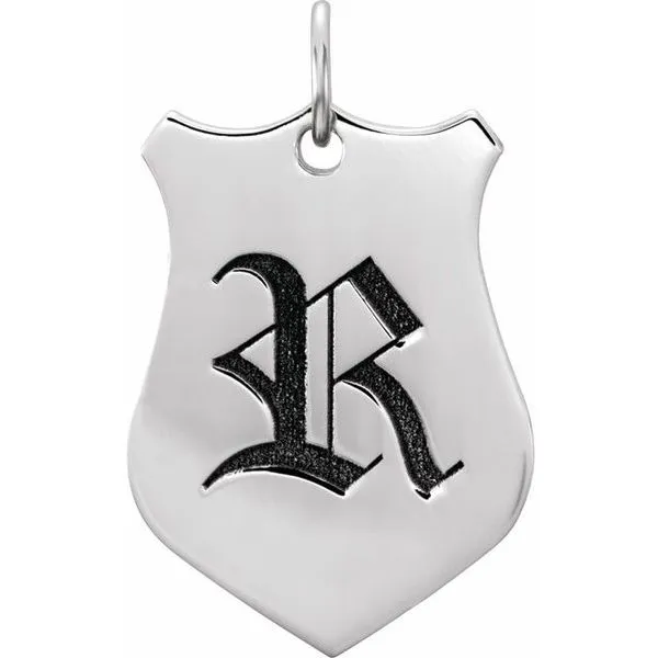 Engravable Shield Pendant Image 3 Arnold's Jewelry and Gifts Logansport, IN