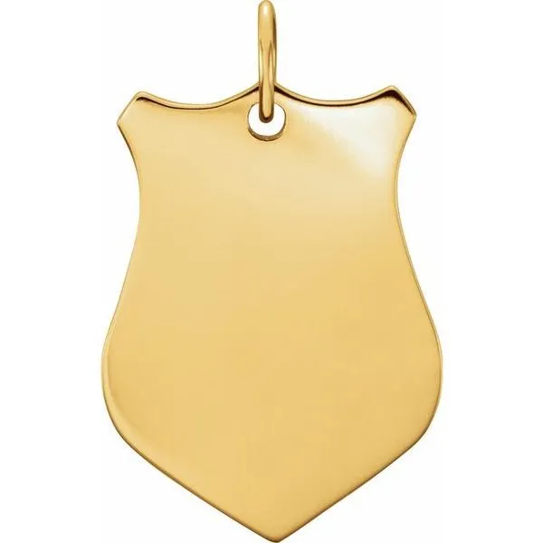 Engravable Shield Pendant J. Meredith Jewelers Delafield, WI