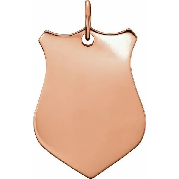 Engravable Shield Pendant James & Williams Jewelers Berwyn, IL
