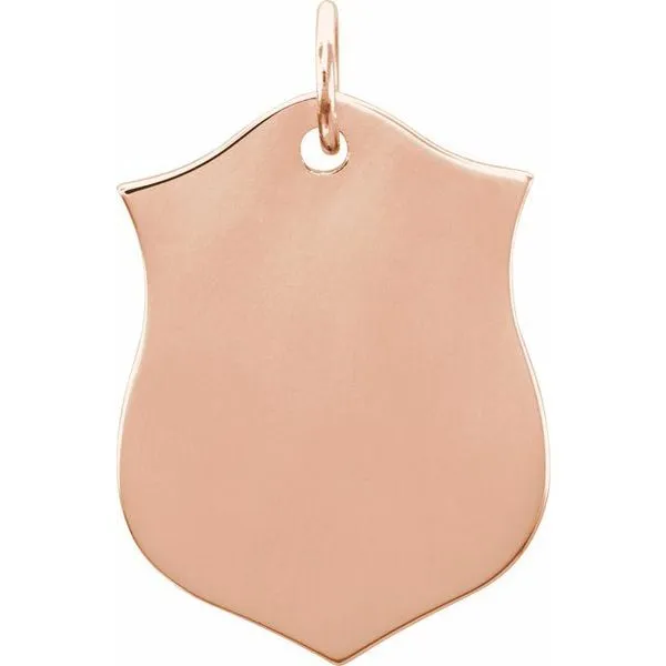 Engravable Shield Pendant James & Williams Jewelers Berwyn, IL