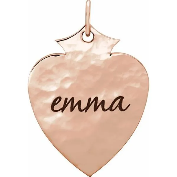 Engravable Shield Pendant Image 3 J. Meredith Jewelers Delafield, WI