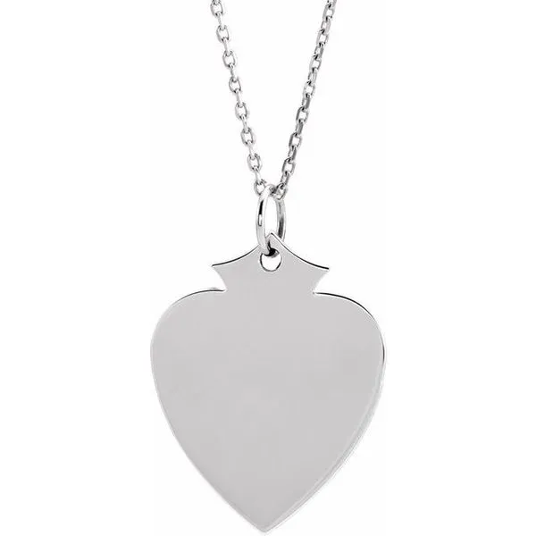 Engravable Shield Necklace James & Williams Jewelers Berwyn, IL