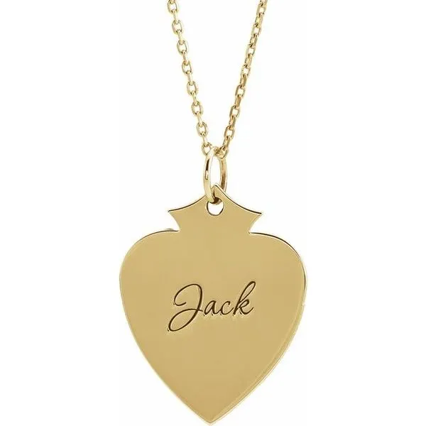 Engravable Shield Necklace Image 3 James & Williams Jewelers Berwyn, IL