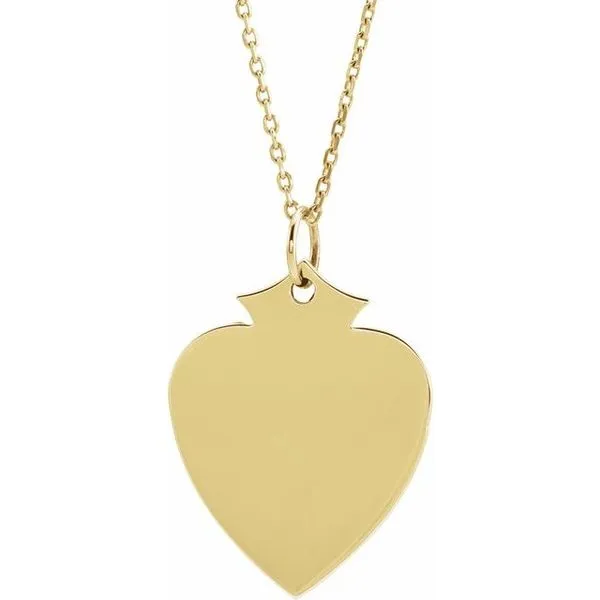 Engravable Shield Necklace Hopman Jewelers Elkhart, IN