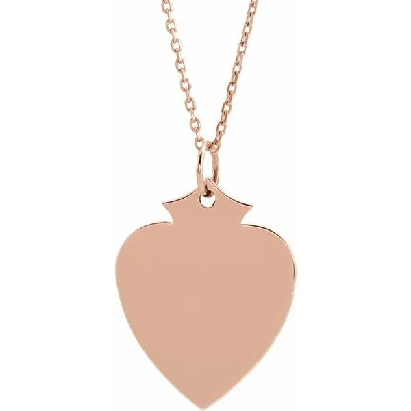 Engravable Shield Necklace Hopman Jewelers Elkhart, IN