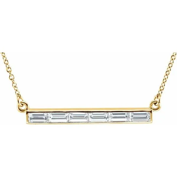Baguette Bar Necklace J. Meredith Jewelers Delafield, WI