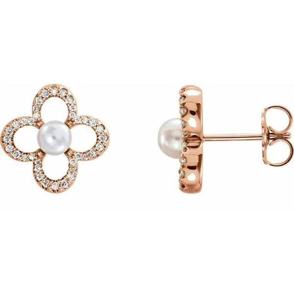 Pearl Clover Earrings Moseley Diamond Showcase Inc Lexington, SC