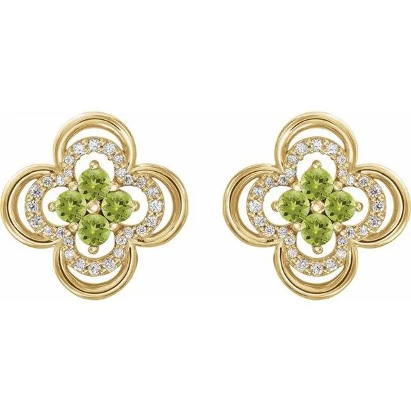 Clover Earrings Image 2 Milan's Jewelry Inc Sarasota, FL