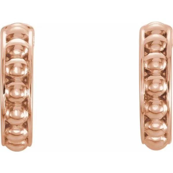 Beaded Hoop Earrings Image 2 Becky Beck's Jewelry DeKalb, IL