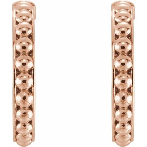 Beaded Hoop Earrings Image 2 Becky Beck's Jewelry DeKalb, IL