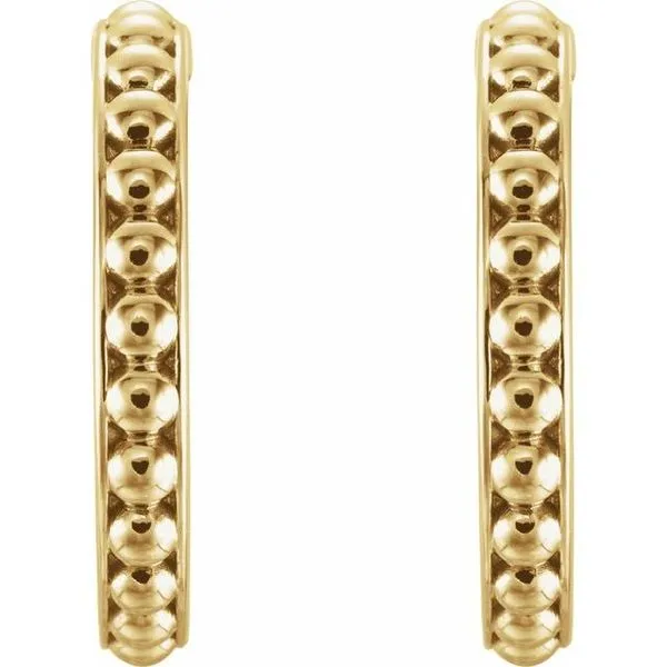 Beaded Hoop Earrings Image 2 James & Williams Jewelers Berwyn, IL