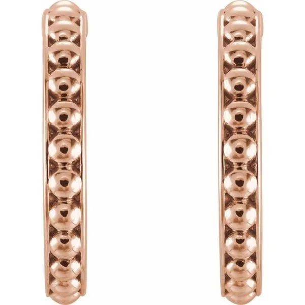 Beaded Hoop Earrings Image 2 James & Williams Jewelers Berwyn, IL