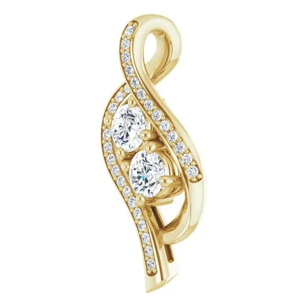 Two-Stone Pendant Image 2 Hopman Jewelers Elkhart, IN