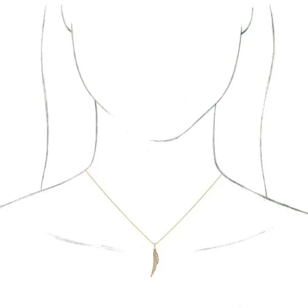 Feather Necklace Image 3 Hopman Jewelers Elkhart, IN