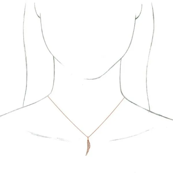 Feather Necklace Image 3 Rasmussen Jewelers Spanish Fork, UT