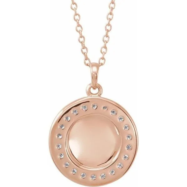 Engravable Halo-Style Necklace Image 4 Rasmussen Jewelers Spanish Fork, UT