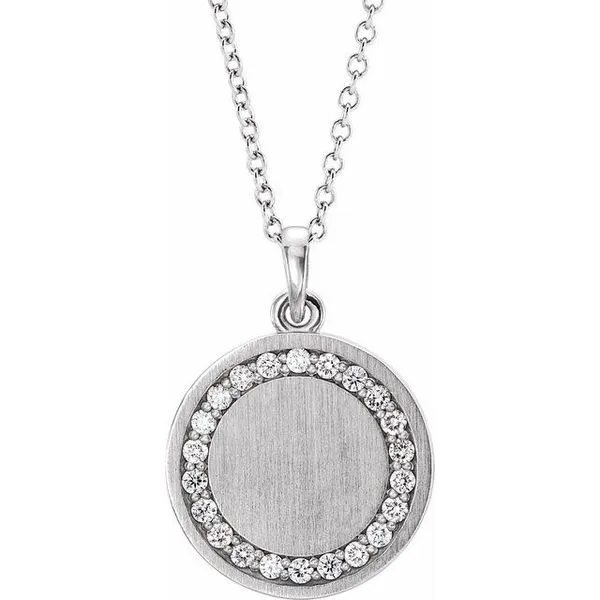 Engravable Halo-Style Necklace Scirto's Jewelry Lockport, NY