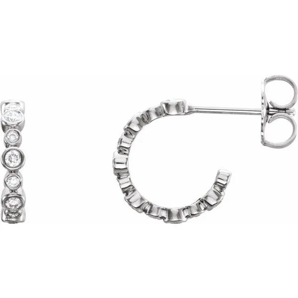 Bezel-Set Hoop Earrings Rasmussen Jewelers Spanish Fork, UT