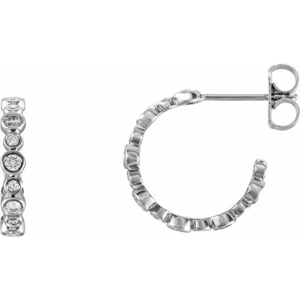 Bezel-Set Hoop Earrings Rasmussen Jewelers Spanish Fork, UT