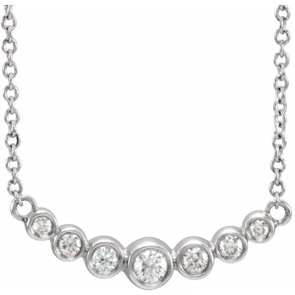 Graduated Bezel-Set Necklace Hopman Jewelers Elkhart, IN