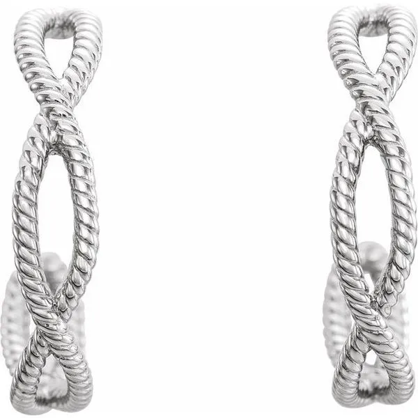Rope Hoop Earrings Image 2 James & Williams Jewelers Berwyn, IL