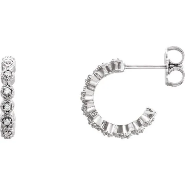 Accented Hoop Earrings James & Williams Jewelers Berwyn, IL