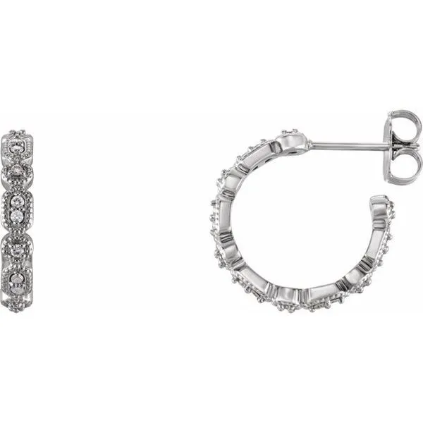 Accented Hoop Earrings James & Williams Jewelers Berwyn, IL