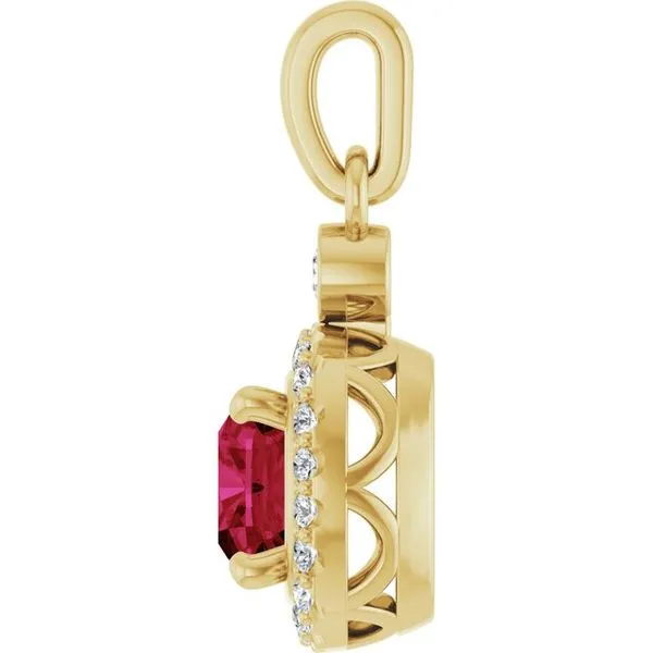 Halo-Style Pendant Image 3 Diny's Jewelers Middleton, WI