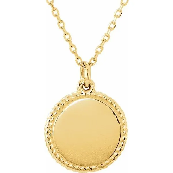 Engravable Rope Necklace Leslie E. Sandler Fine Jewelry and Gemstones rockville , MD