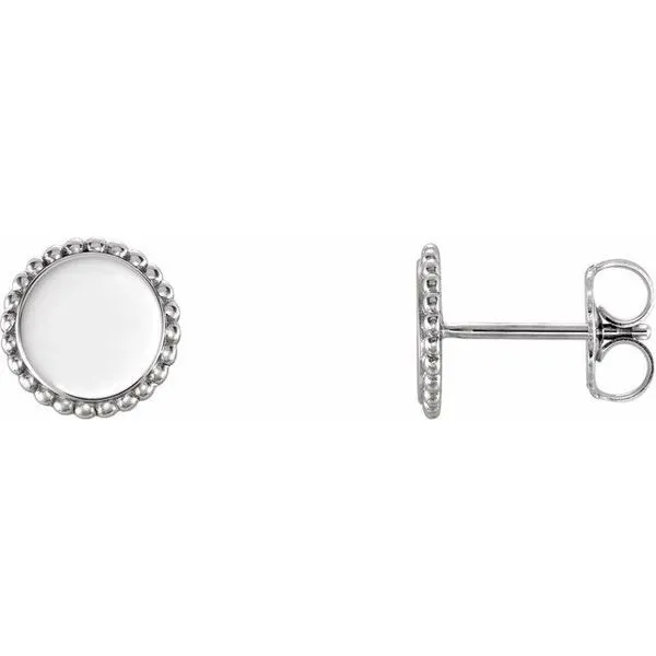 Engravable Beaded Earrings Hopman Jewelers Elkhart, IN