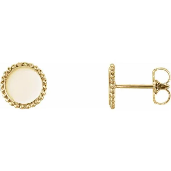 Engravable Beaded Earrings Becky Beck's Jewelry DeKalb, IL