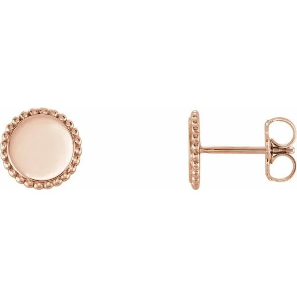 Engravable Beaded Earrings Scirto's Jewelry Lockport, NY