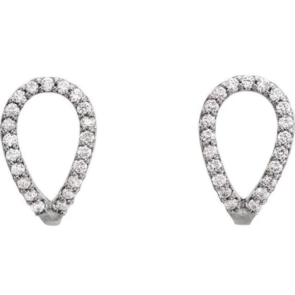 Geometric J-Hoop Earrings Image 2 James & Williams Jewelers Berwyn, IL