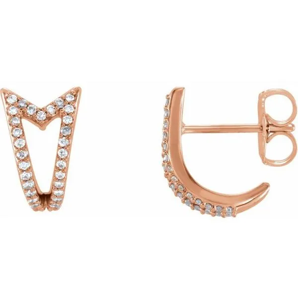 Geometric J-Hoop Earrings Hopman Jewelers Elkhart, IN