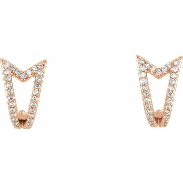 Geometric J-Hoop Earrings Image 2 Michael's Jewelry North Wilkesboro, NC
